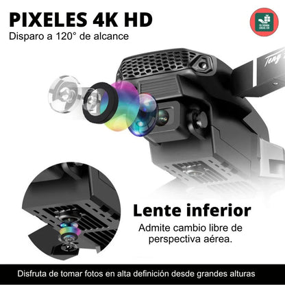NUEVO DRON 4K W8 PRO MAX 2026 CON INTELIGENCIA ARTIFICIAL + HELICES DE RESPUESTO EXTRA