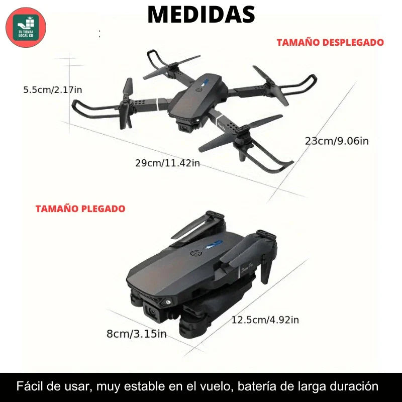 NUEVO DRON 4K W8 PRO MAX 2026 CON INTELIGENCIA ARTIFICIAL + HELICES DE RESPUESTO EXTRA